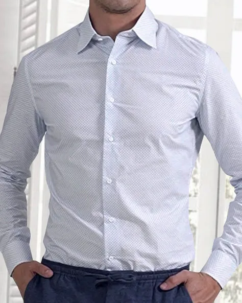 Bold Hue Classic Blue Bloom Print on White