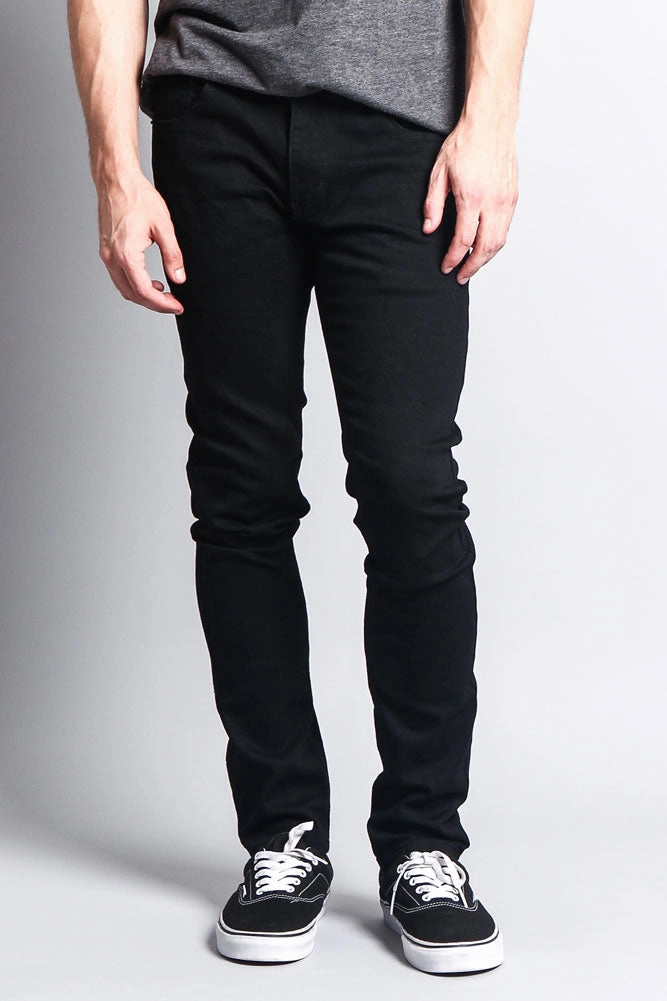 Heat Dissipating Long Use Premium Denim Skinny Fit Jeans (Black)