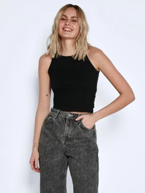 Riba Edda Cotton Halterneck Top - Black Stylish Tank UltraSoft Blend