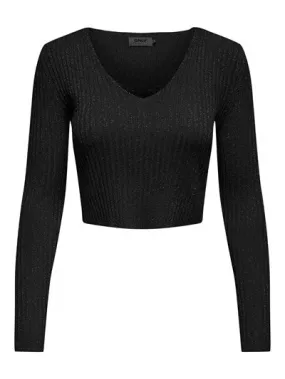 Ergonomic Pattern Design Reinforced Neckline Charlotte Crop Glitter Top