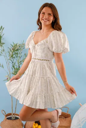 Metallic Finish Smooth Outline Charm Your Way Dress