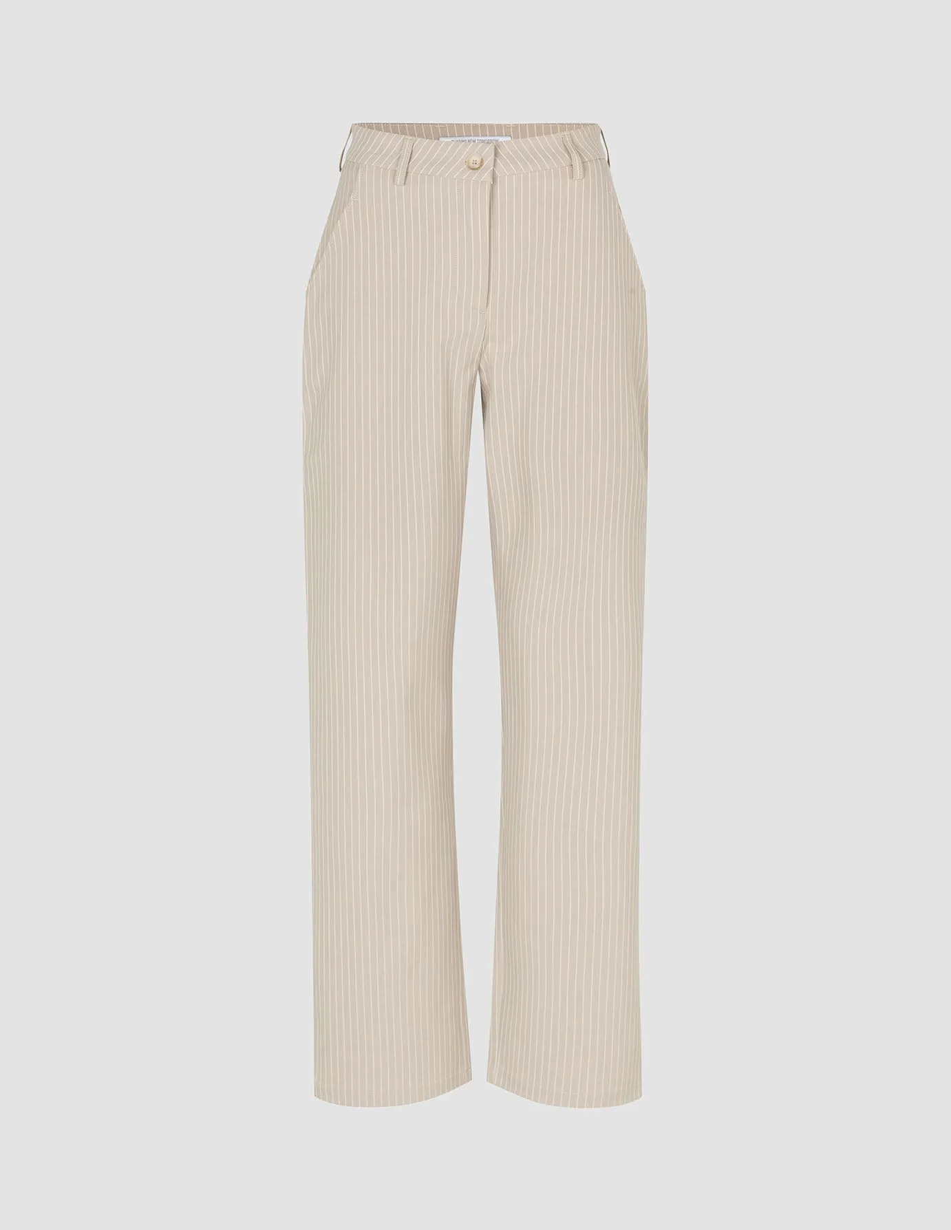 Functional Stretch Essential Pants Straight Island Sand Pinstripe