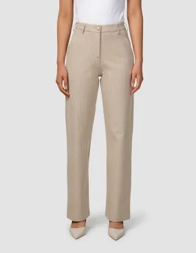 Quick Motion Tough Wear Essential Pants Straight Island Sand Pinstripe