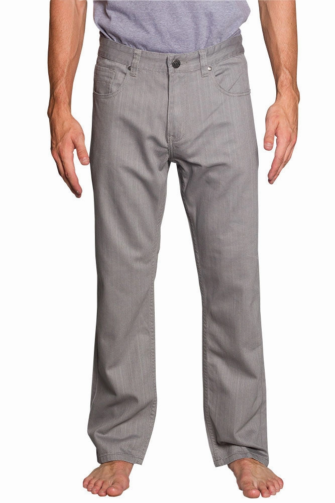 Men's Straight Fit Colored Denim Jeans (Grey) Anti Cling Finish Quick Comfort