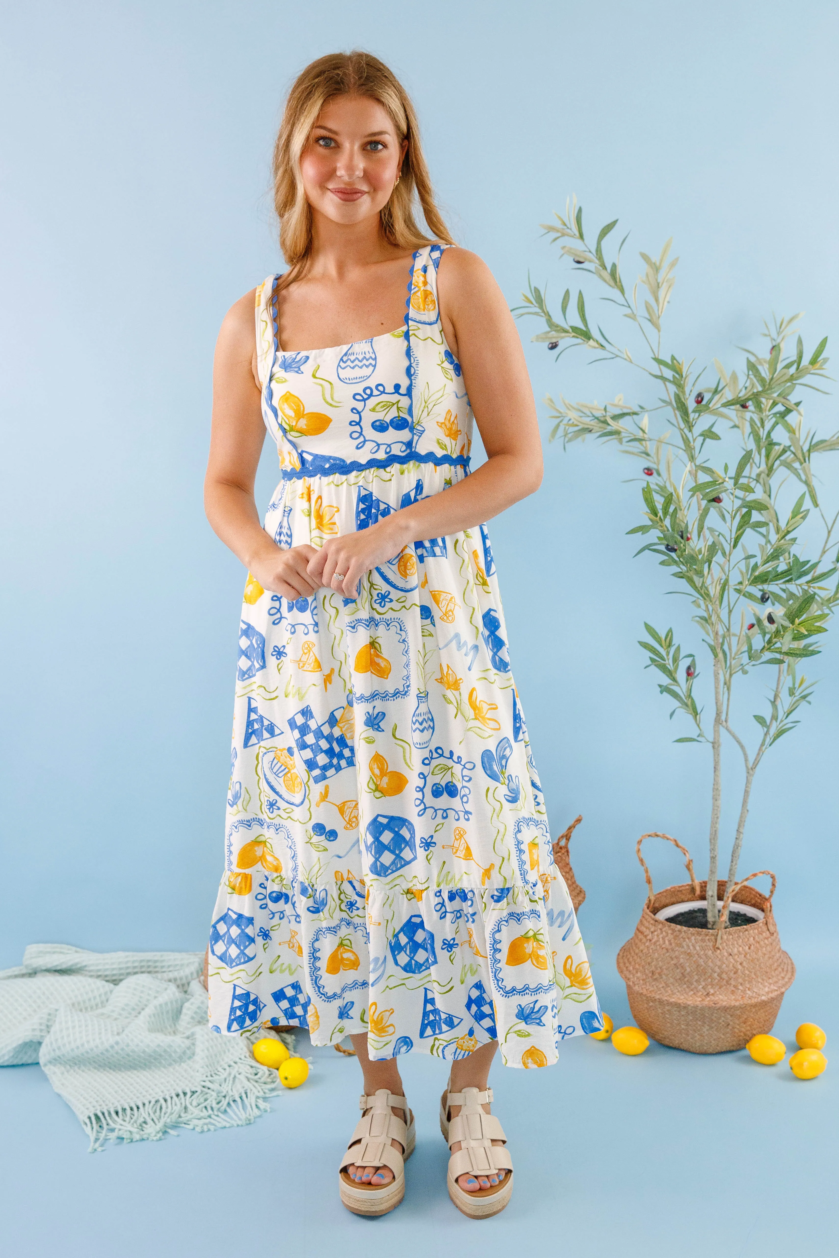 Over For Lunch Midi Dress Casual Layers Recycled-Material