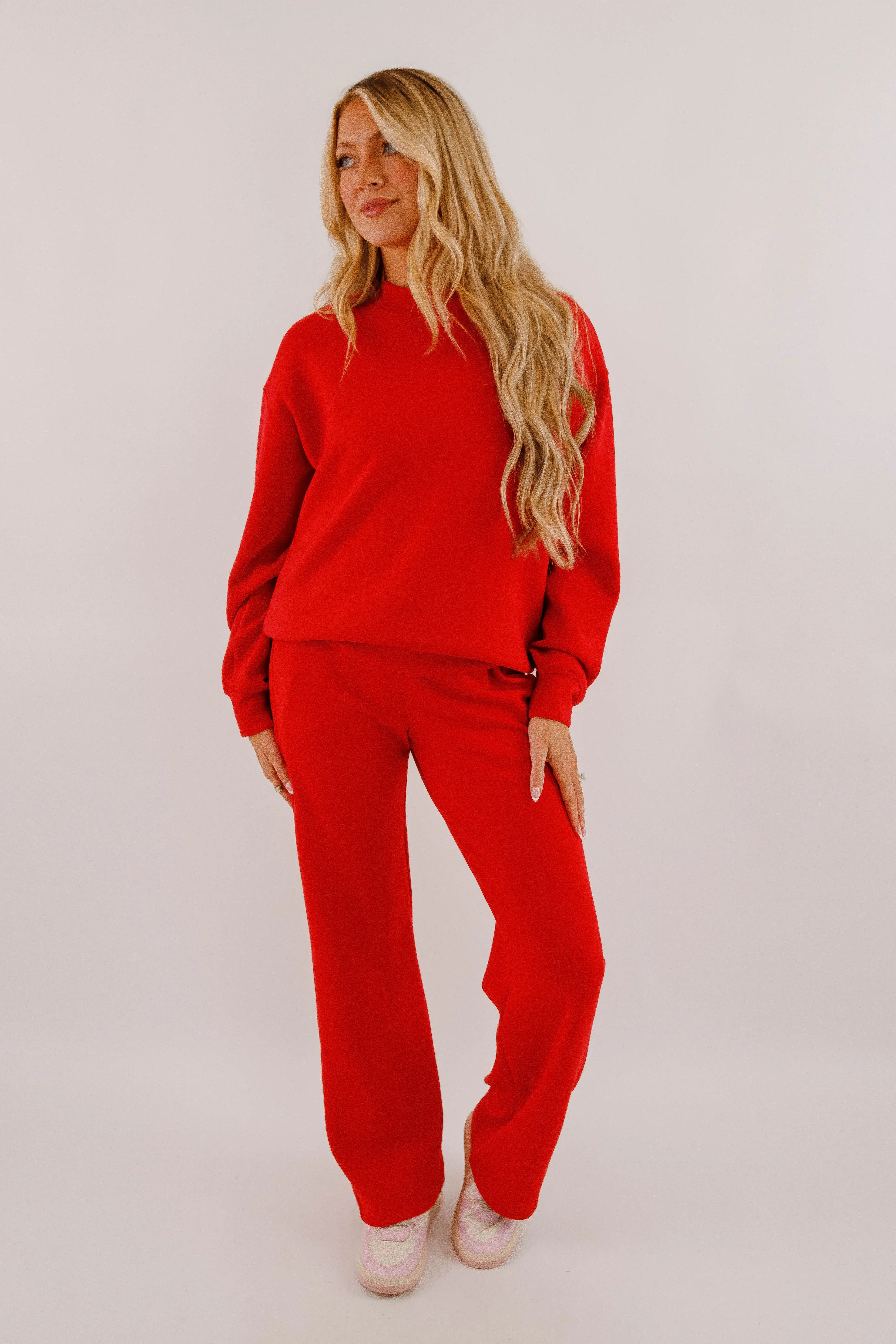 Microfiber Insulation Gathering Miles Pullover-Red