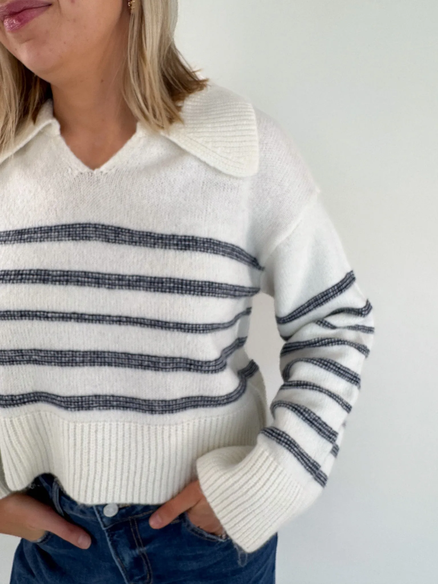 Esther Cloud Cream Sweater Fine Gauge