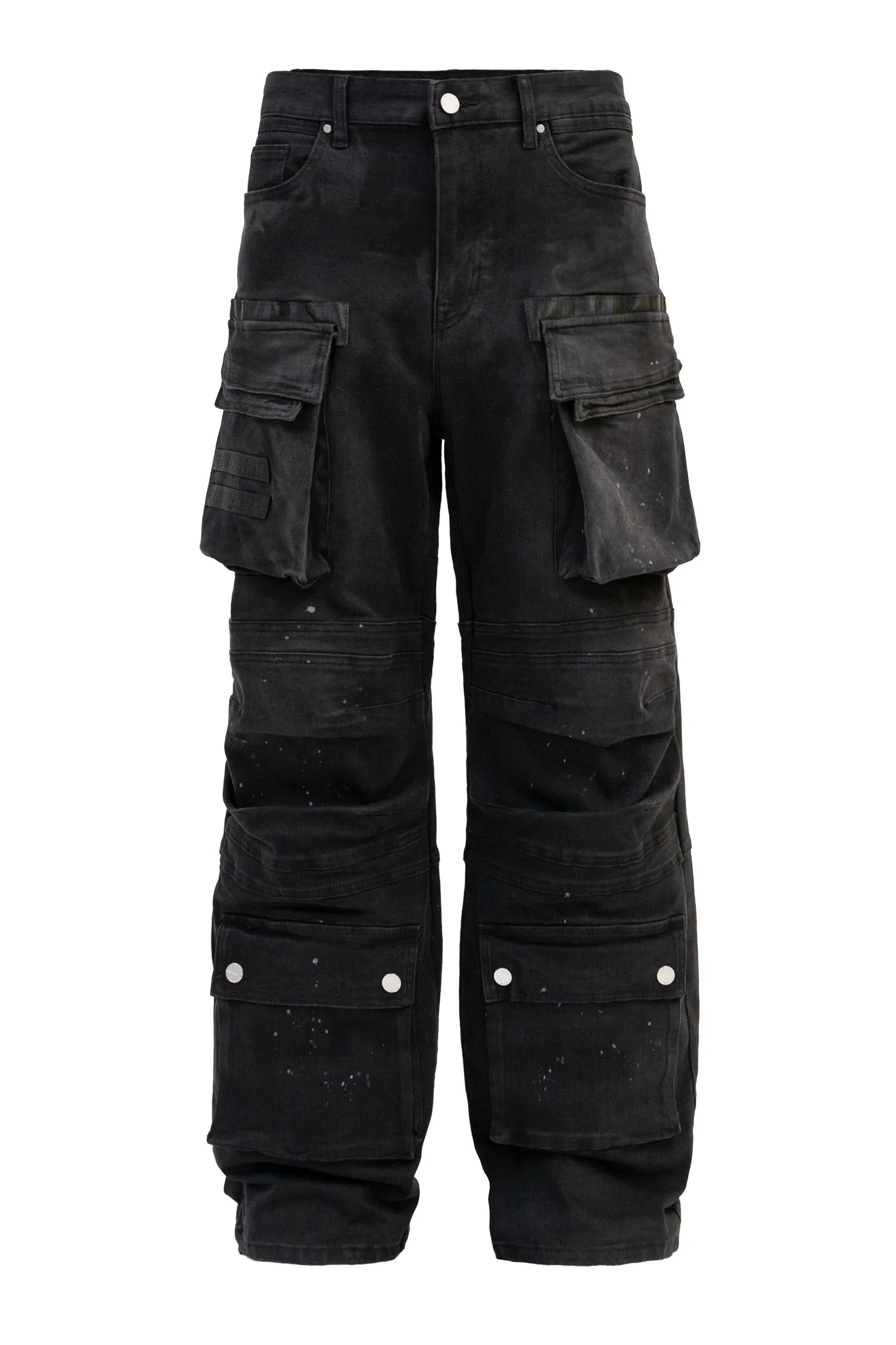 Long Use Men's Y2k Wide Fit Utility Baggy Denim Pants