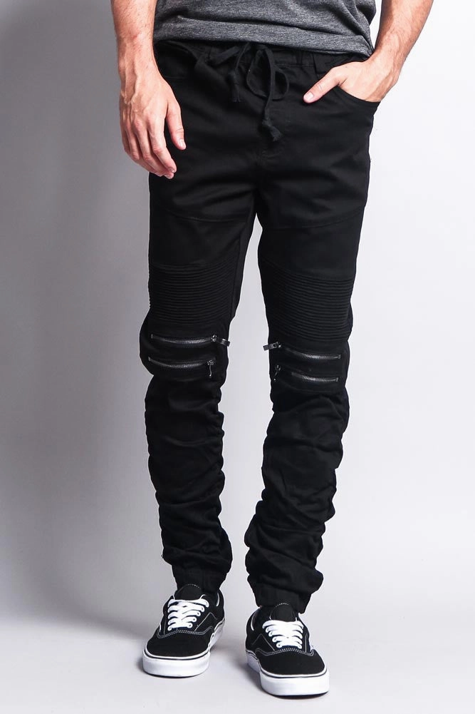 Weekend Comfort Scrunch Stacked Biker Twill Jogger Pants