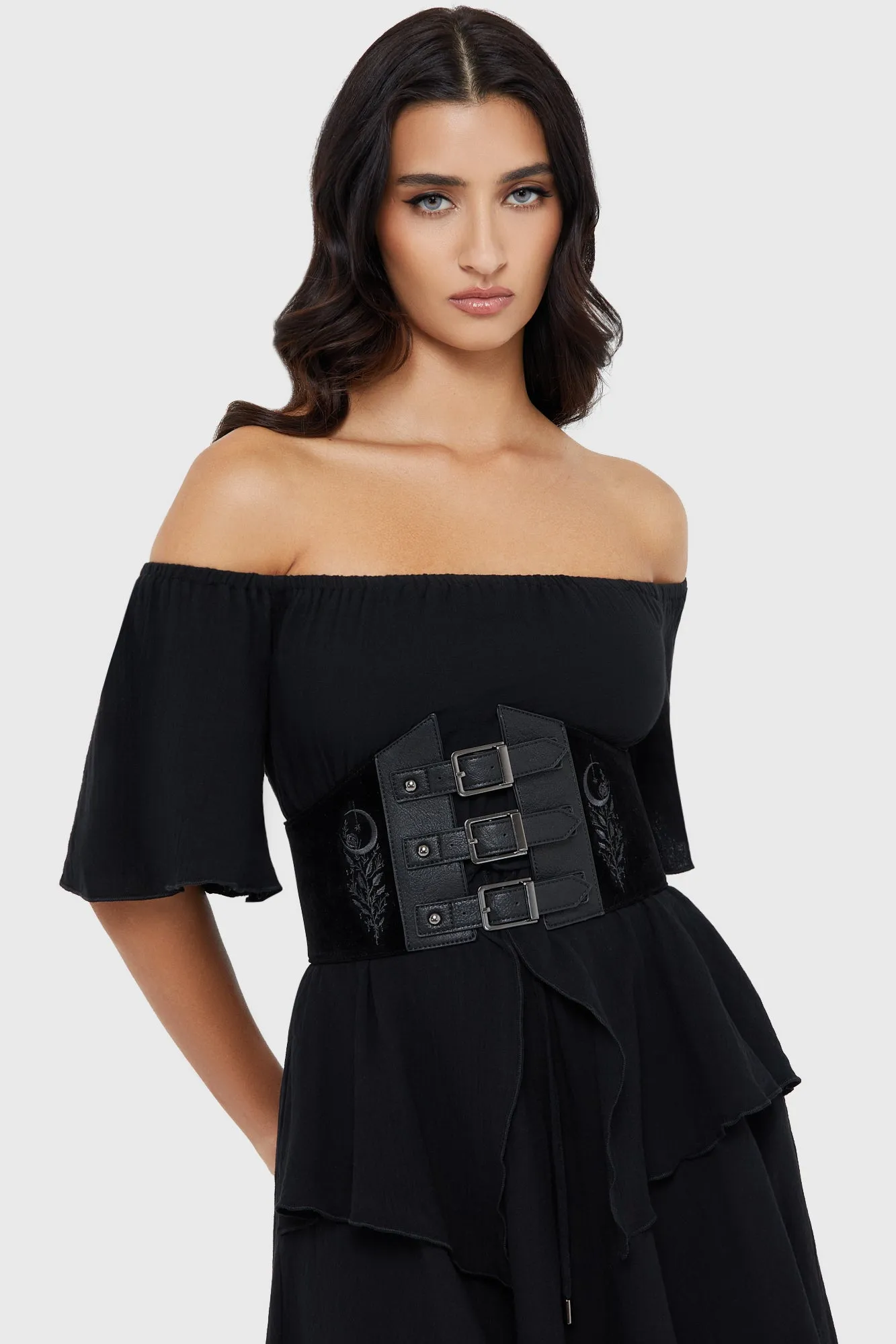 Floral-Pattern Wicked Dahlia Dress