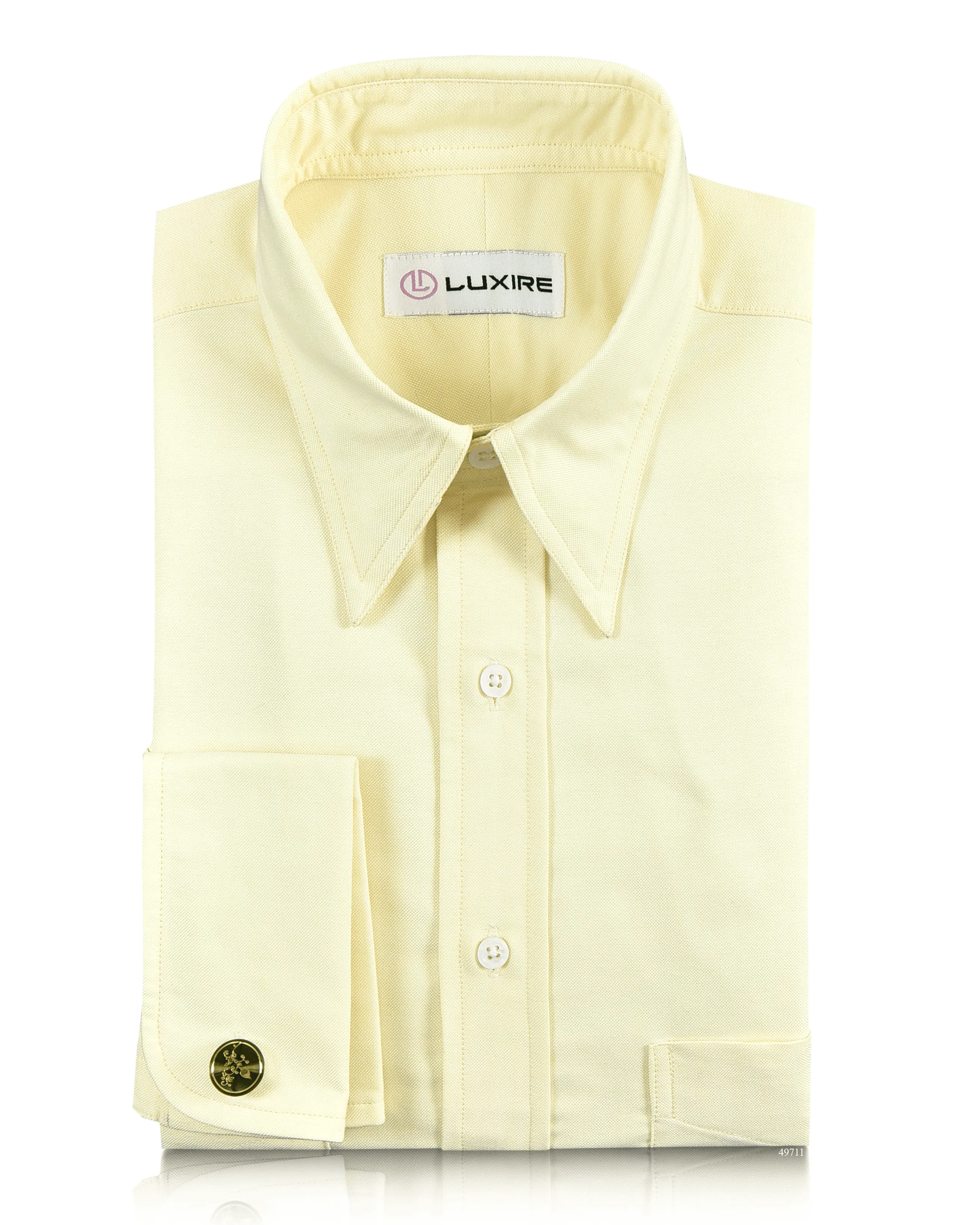 Classic Light Yellow Oxford Shirt Chilly Weather Wear Fashion Comfort