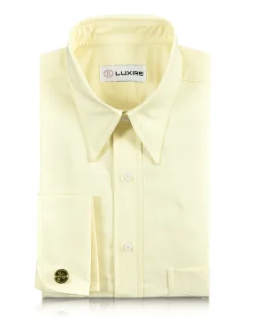 Classic Light Yellow Oxford Shirt Chilly Weather Wear Fashion Comfort