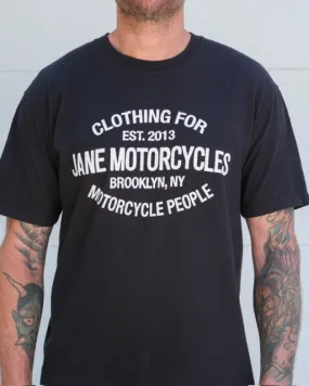 Anniversary T-shirt - BLACK Relax Fit Design Self Fabric Tape