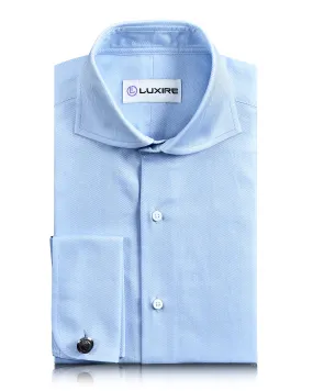 Zegna Pale Blue Dress Herringbone Odor Resistant Camouflage Print