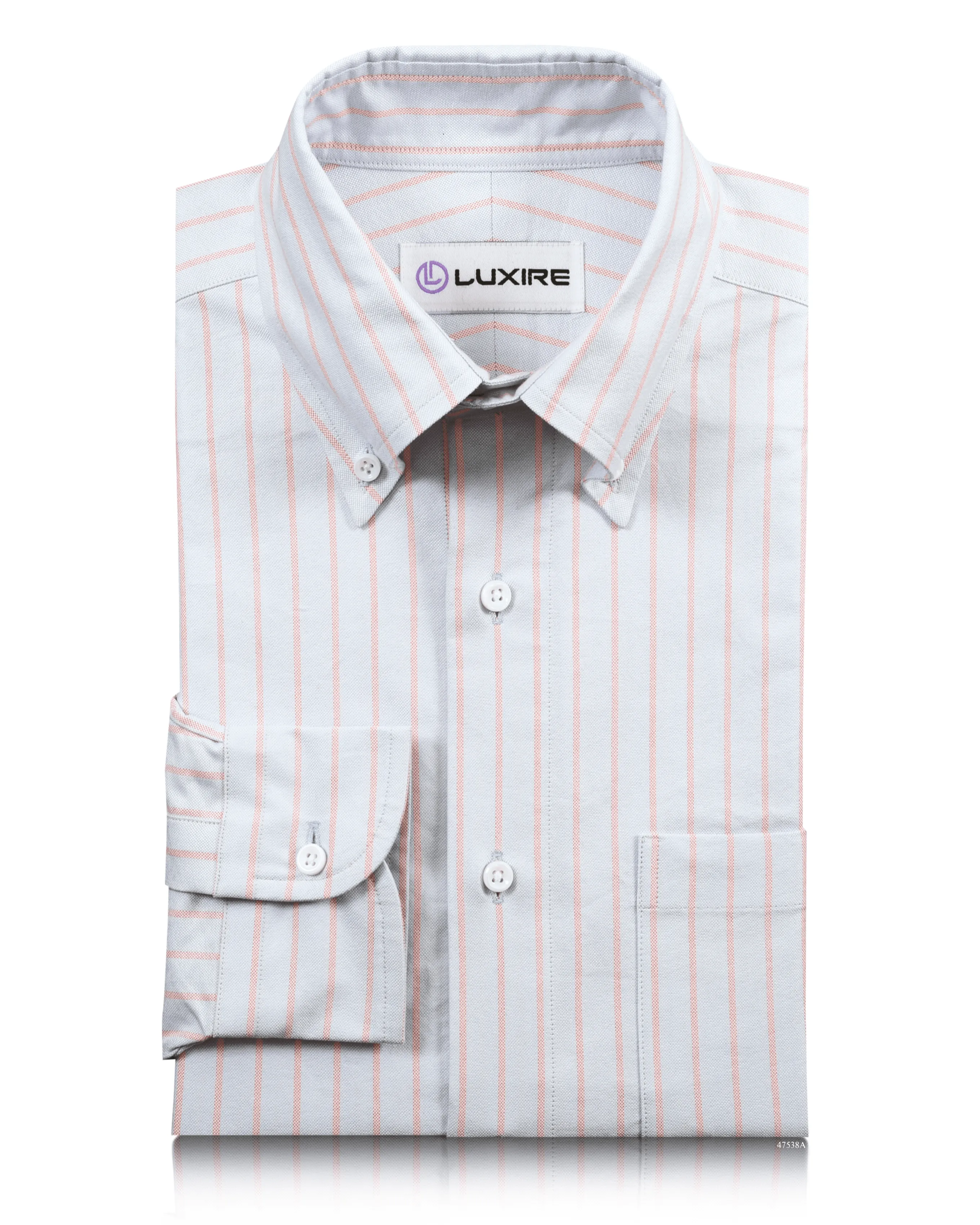 Classic Oxford Red Dress-Stripes on Blue Shirt Comfortable Wear hypoallergenic material