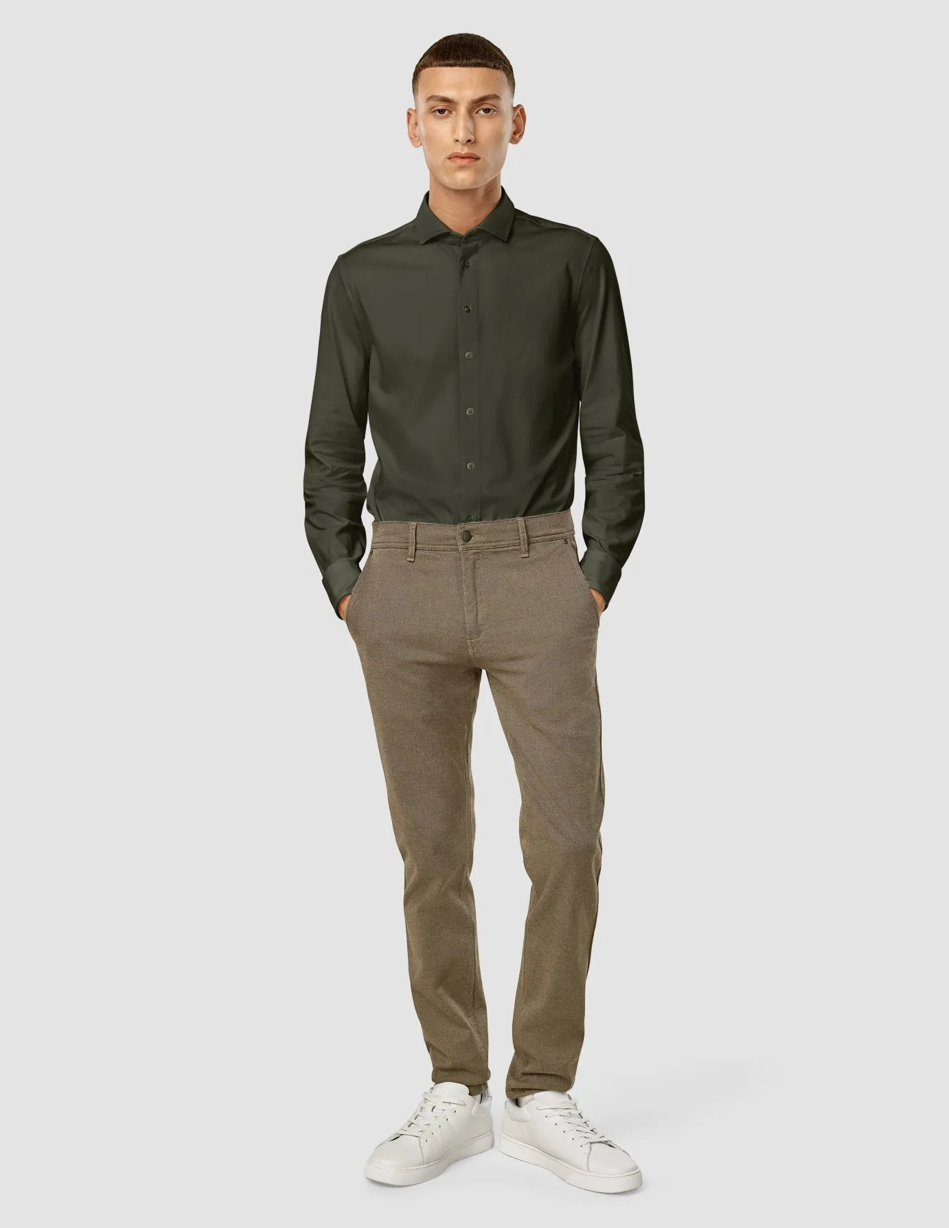 Sophisticated Style Black Tie Optional Classic Shirt Regular Nightfall Green