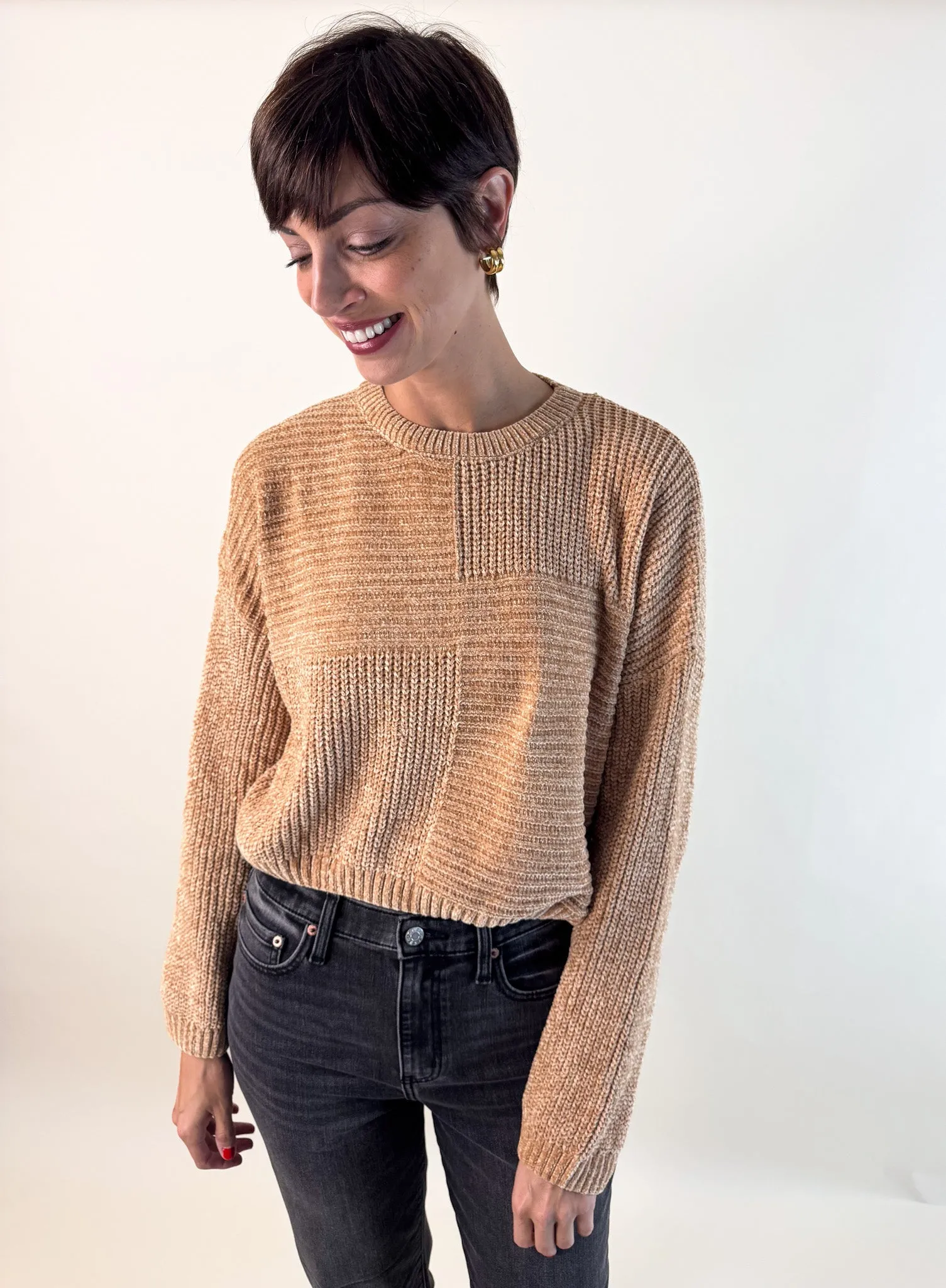 Clay Blush Chenille Sweater hypoallergenic
