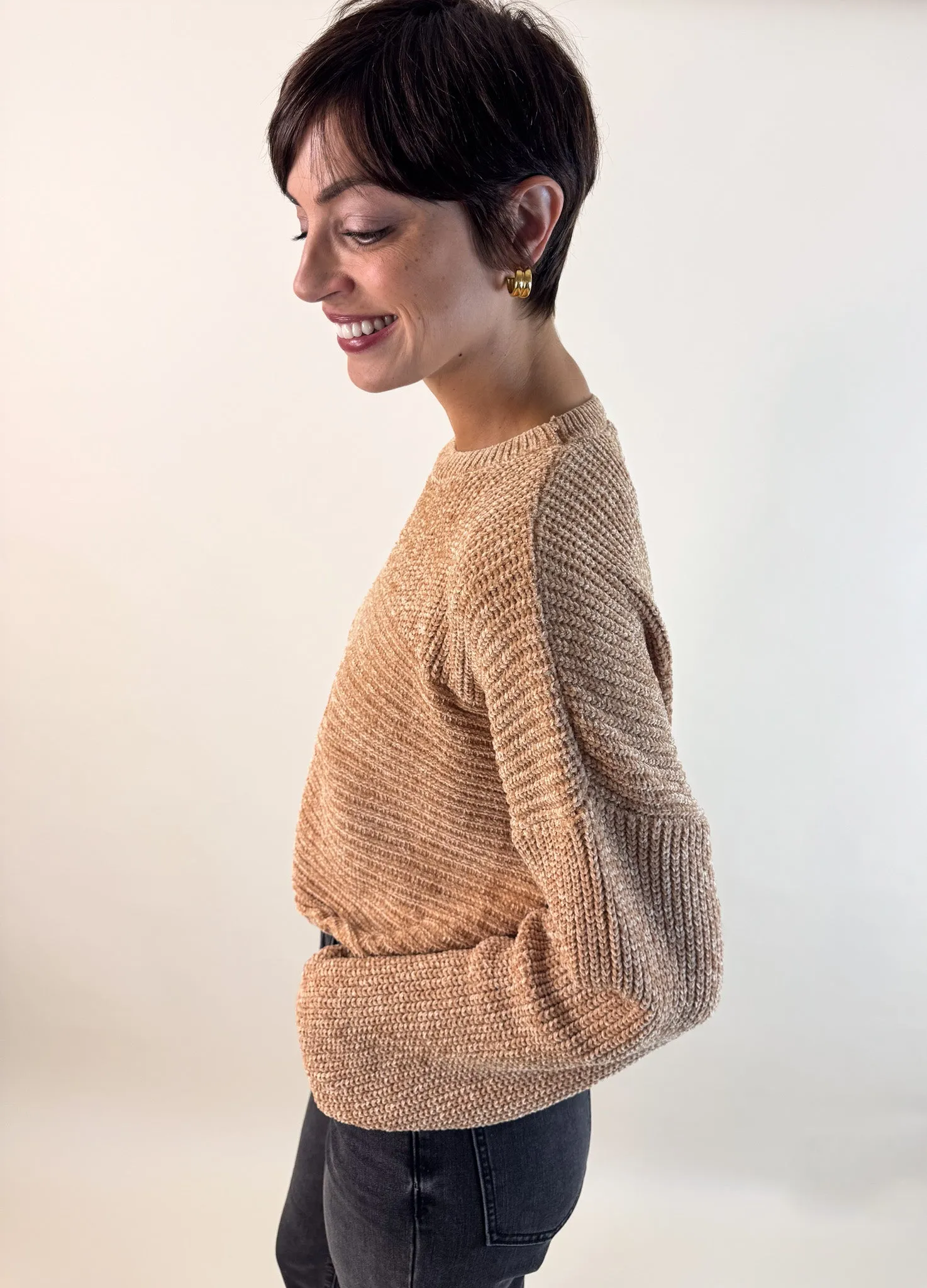 Comfy Layer Clay Blush Chenille Sweater