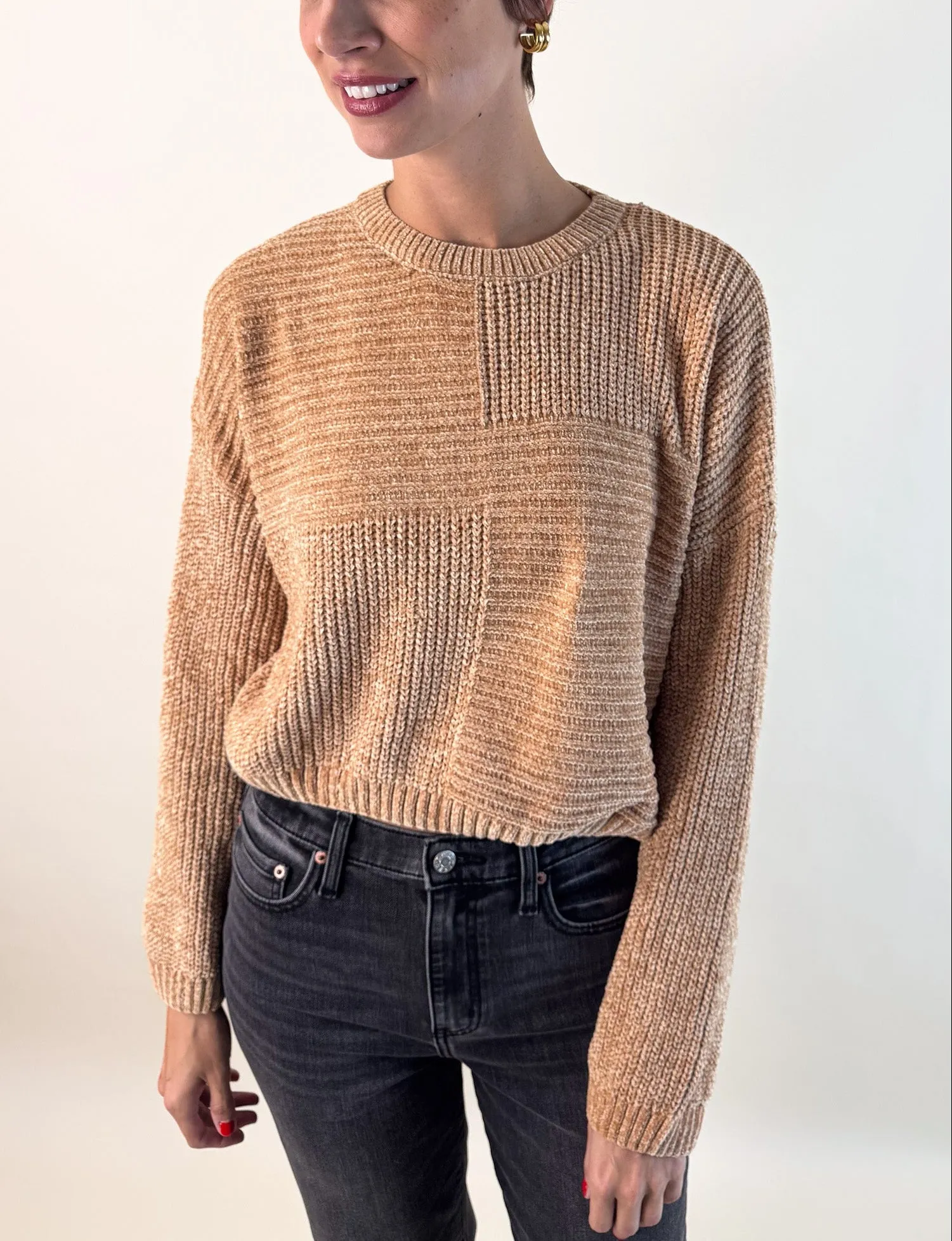 Classic Layer Clay Blush Chenille Sweater