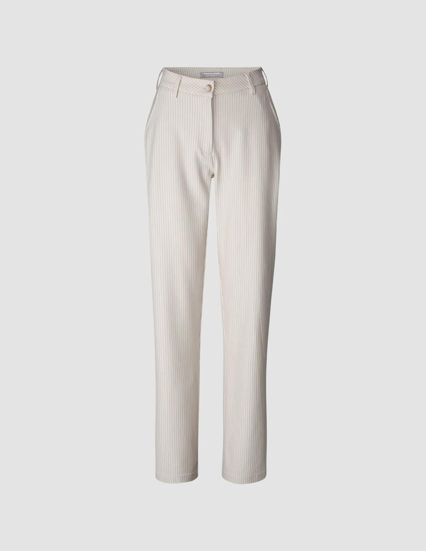 Stretch Flex Essential Pants Straight Cream Latte