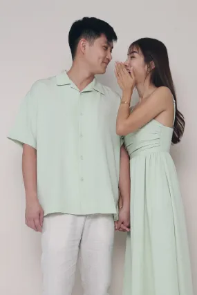 CNY Harry Camp Collar Shirt Apple Mint VNeckReinforcement Airflow Vents