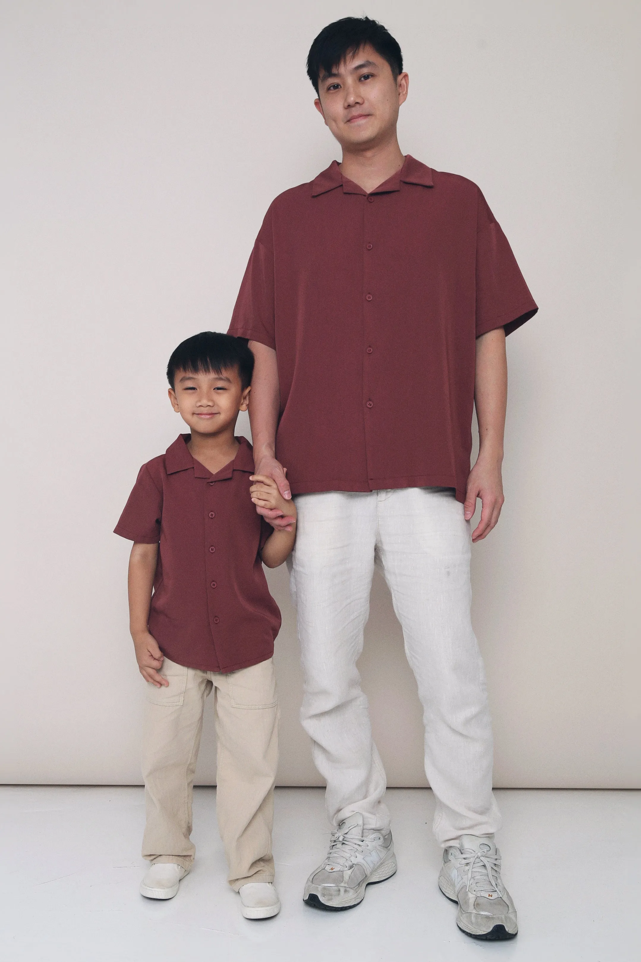 CNY Harry Camp Collar Shirt Pomegranate Tailored Seams