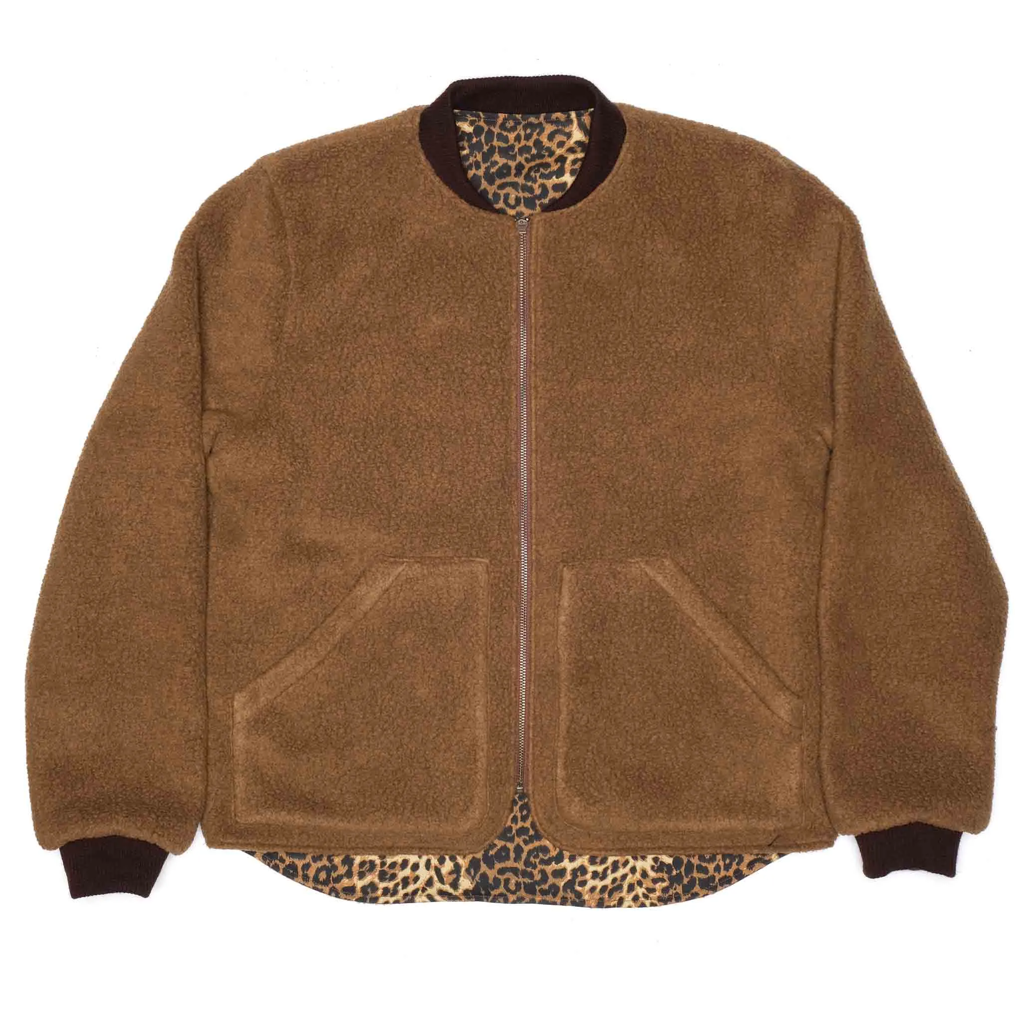 Humboldt Polartec? Liner Reversible Jacket - Leopard Print Seamless Knit Cuffs