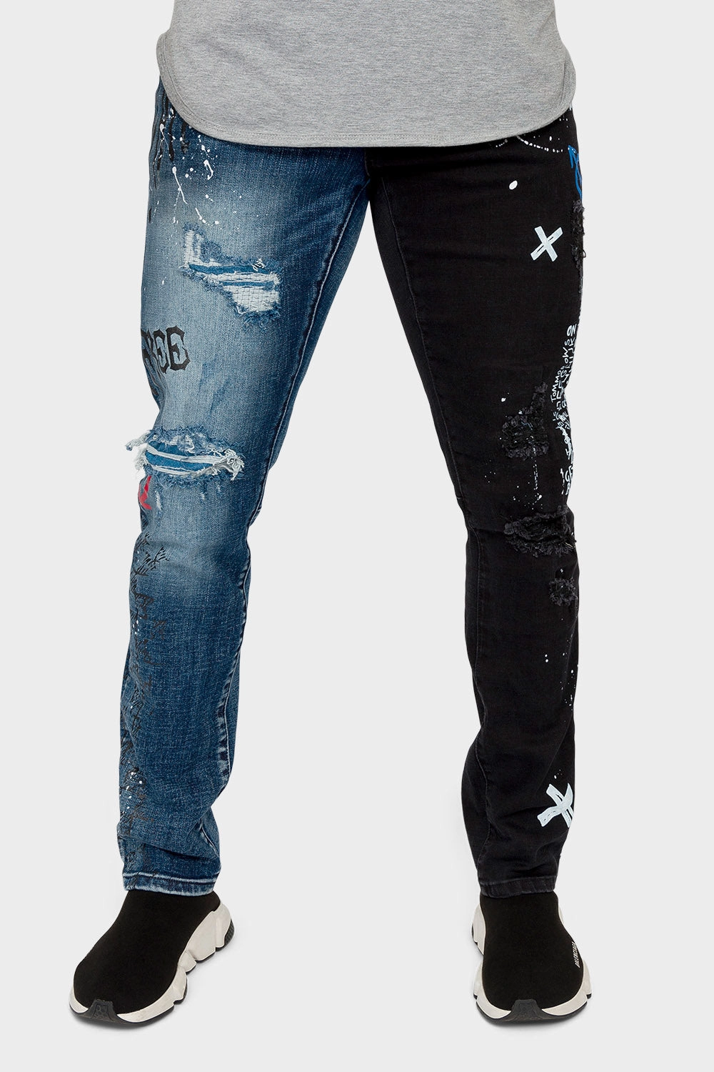 TaglessComfort Color Block Fashion Denim Jeans