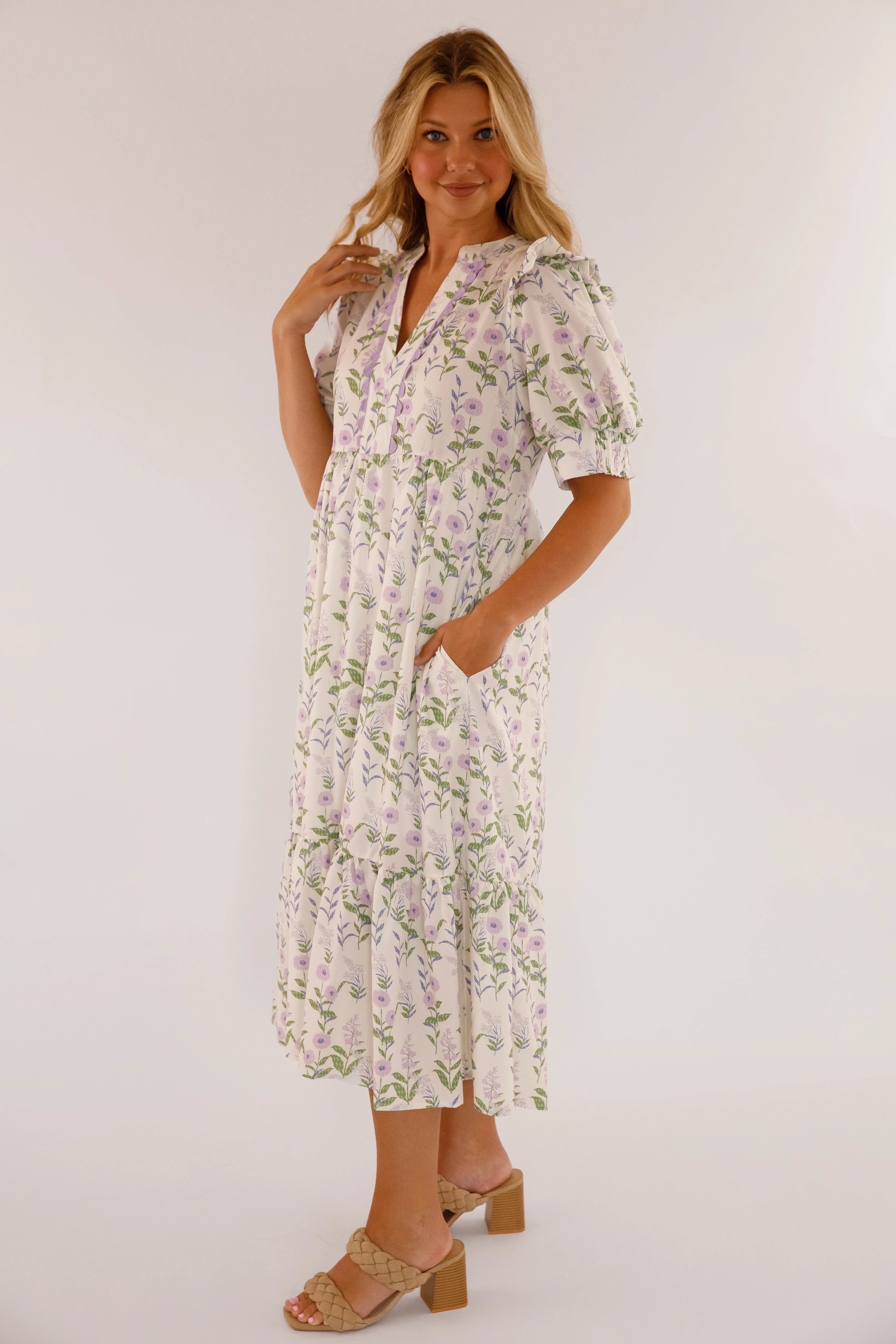 RESTOCK: French Countryside Midi Dress Breath Soft