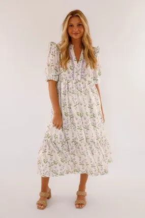 RESTOCK: French Countryside Midi Dress Smart And Comfortable
