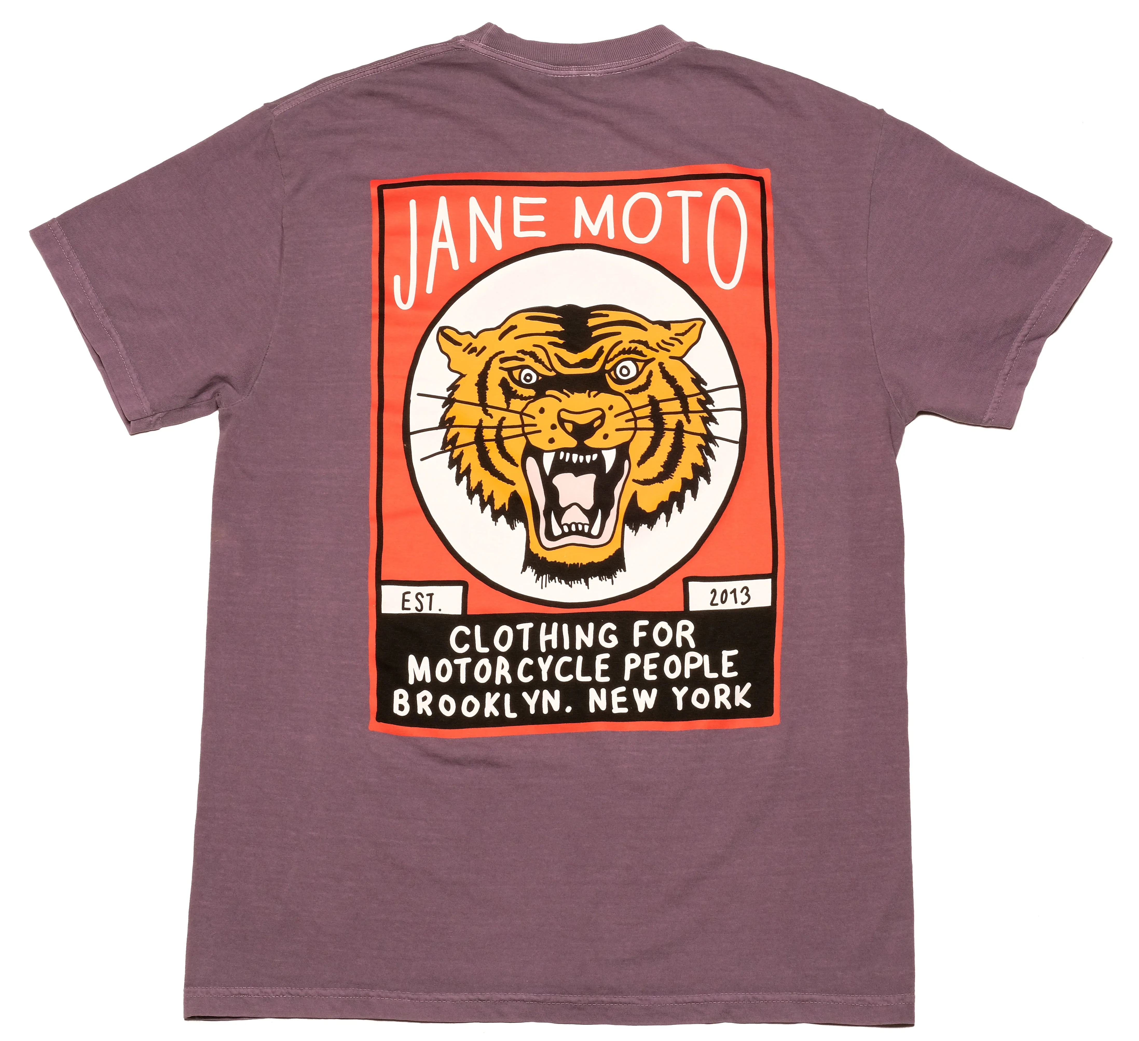 Antibacterial Treatment LUDLOW TIGER COLOR SHORT SLEEVE - BLACKBERRY