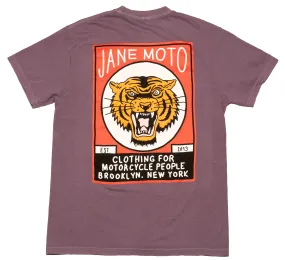 Antibacterial Treatment LUDLOW TIGER COLOR SHORT SLEEVE - BLACKBERRY