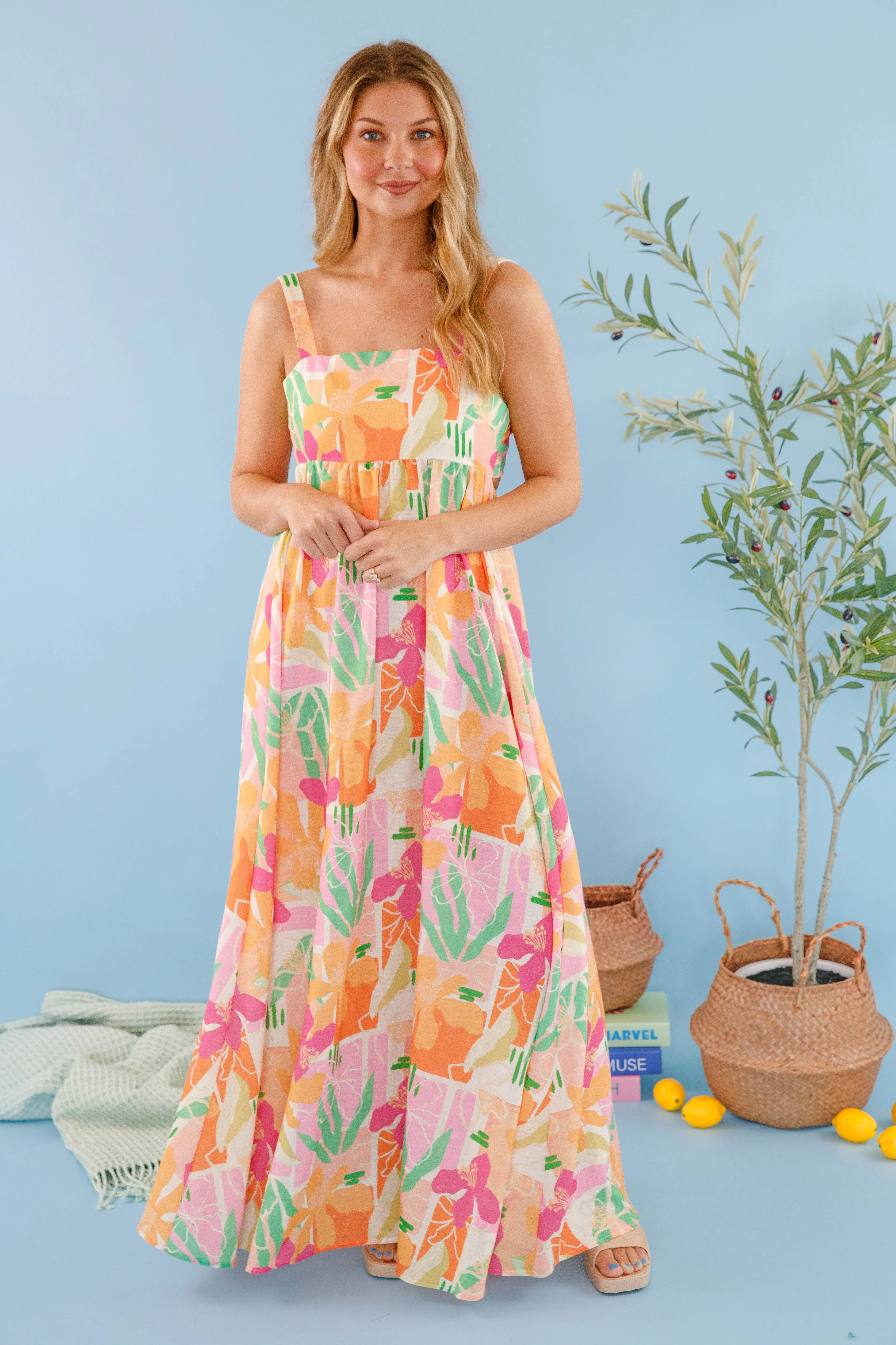Summer Focus Maxi Dress Chic Waist