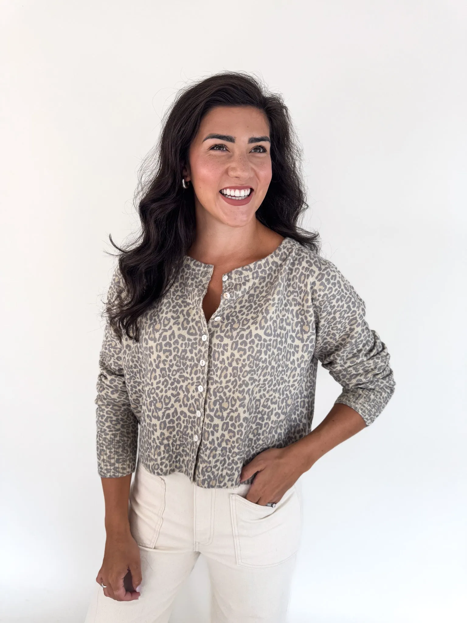 Breathable Stretch Chill Mode Vintage Leopard Print Cardigan