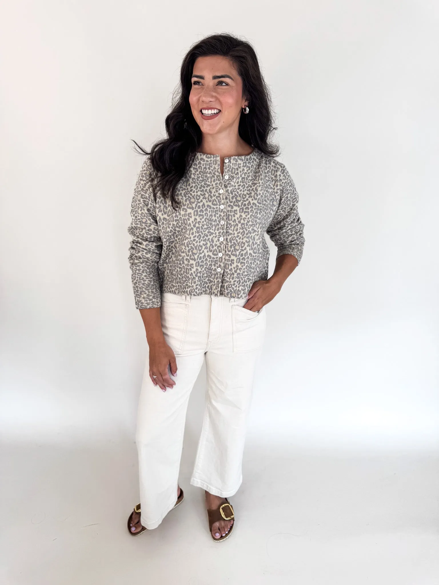 Sleek Movement Vintage Leopard Print Cardigan