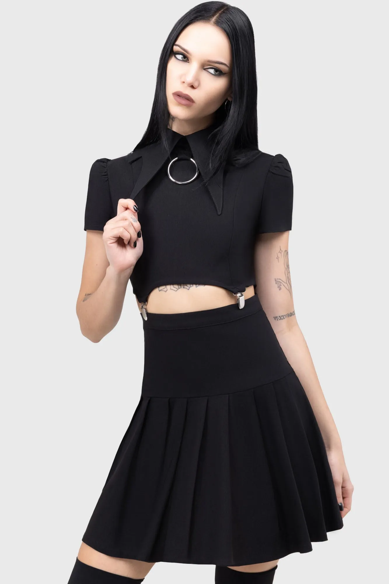 Darita Suspender Dress [B] Zip Closure Comfy Wear