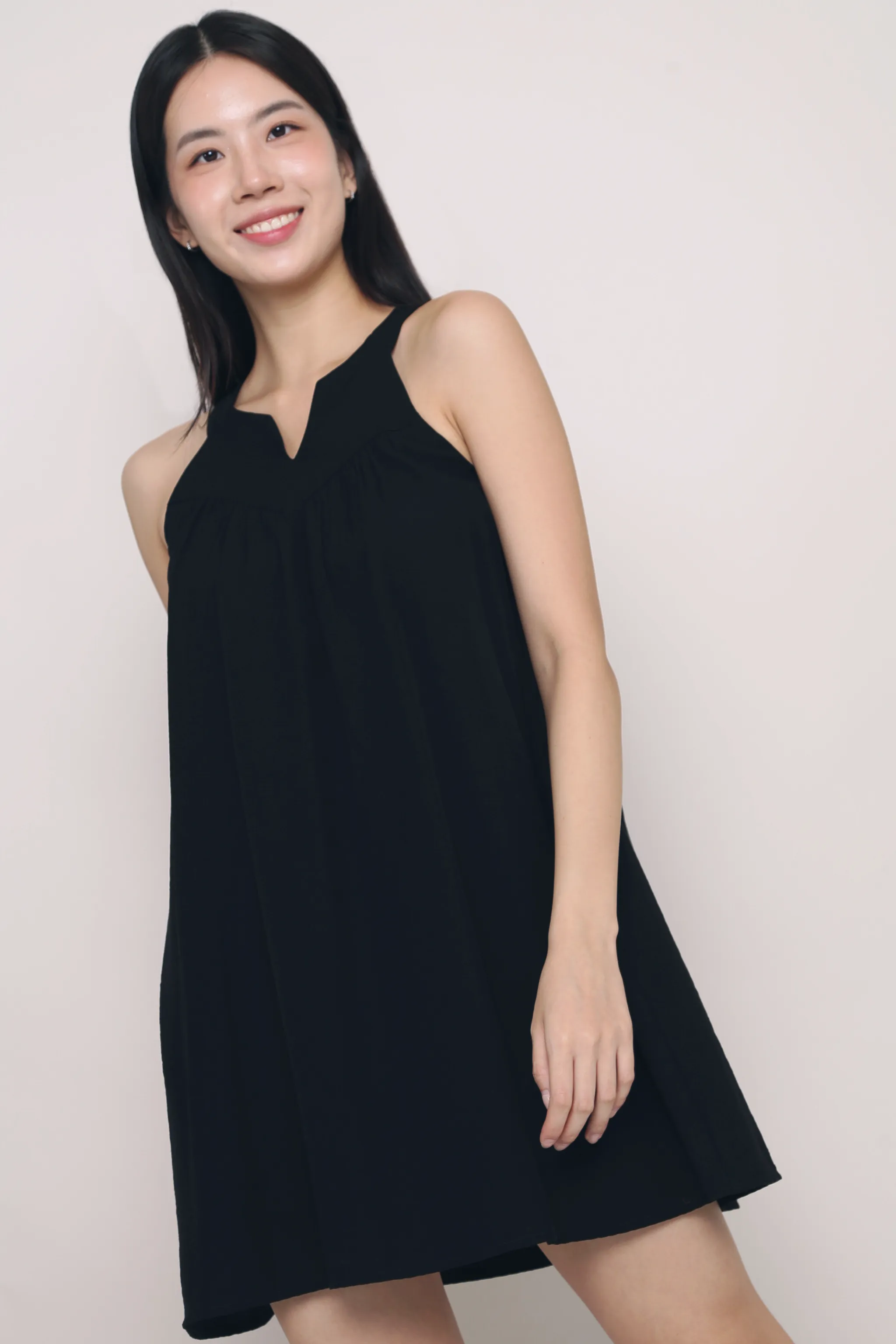 Zen Racerfront Dress Black Lux Look