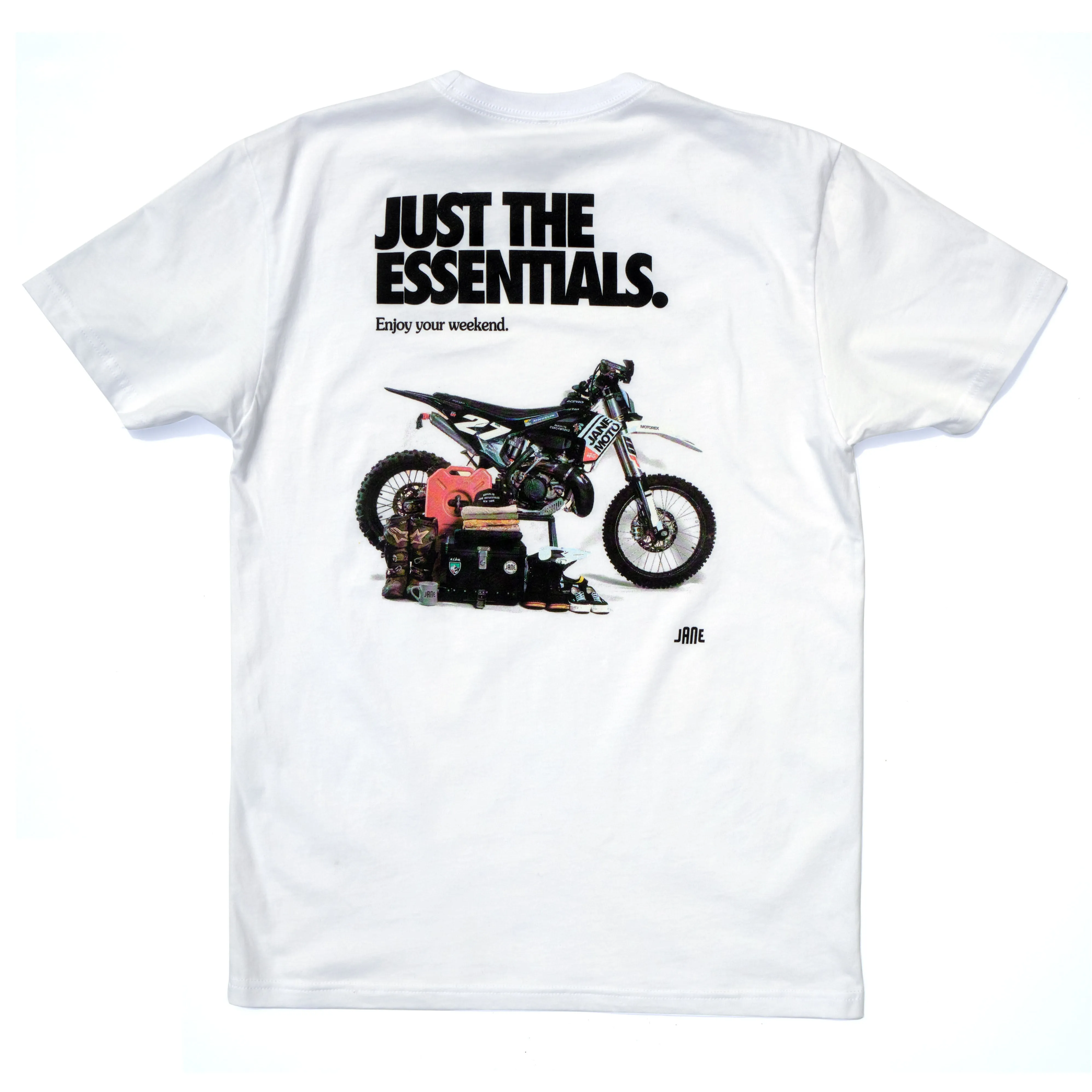 Cozy And Stylish JUST THE ESSENTIALS SHORT SLEEVE - WHITE