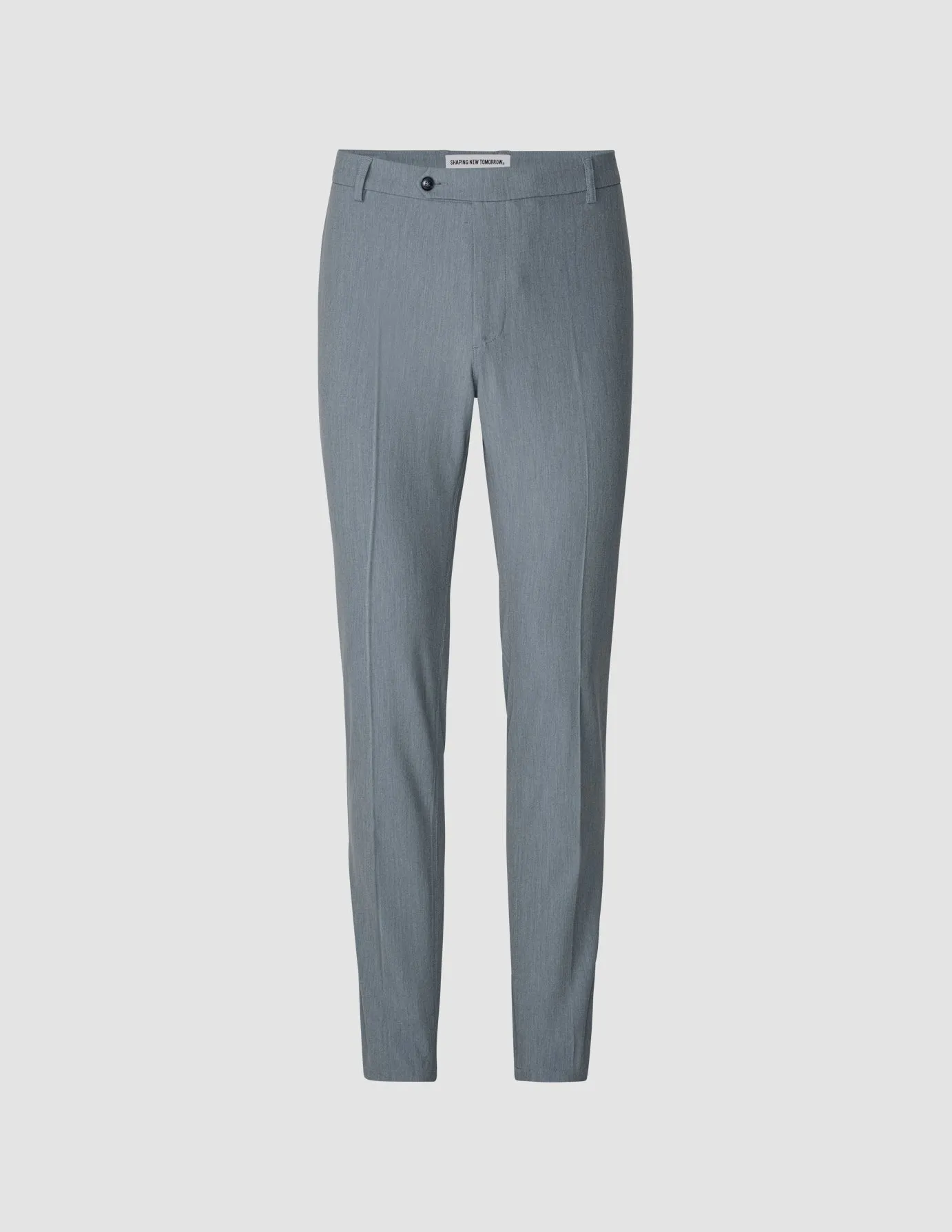 Ergonomic Cut Essential Suit Pants Slim Light Blue Melange