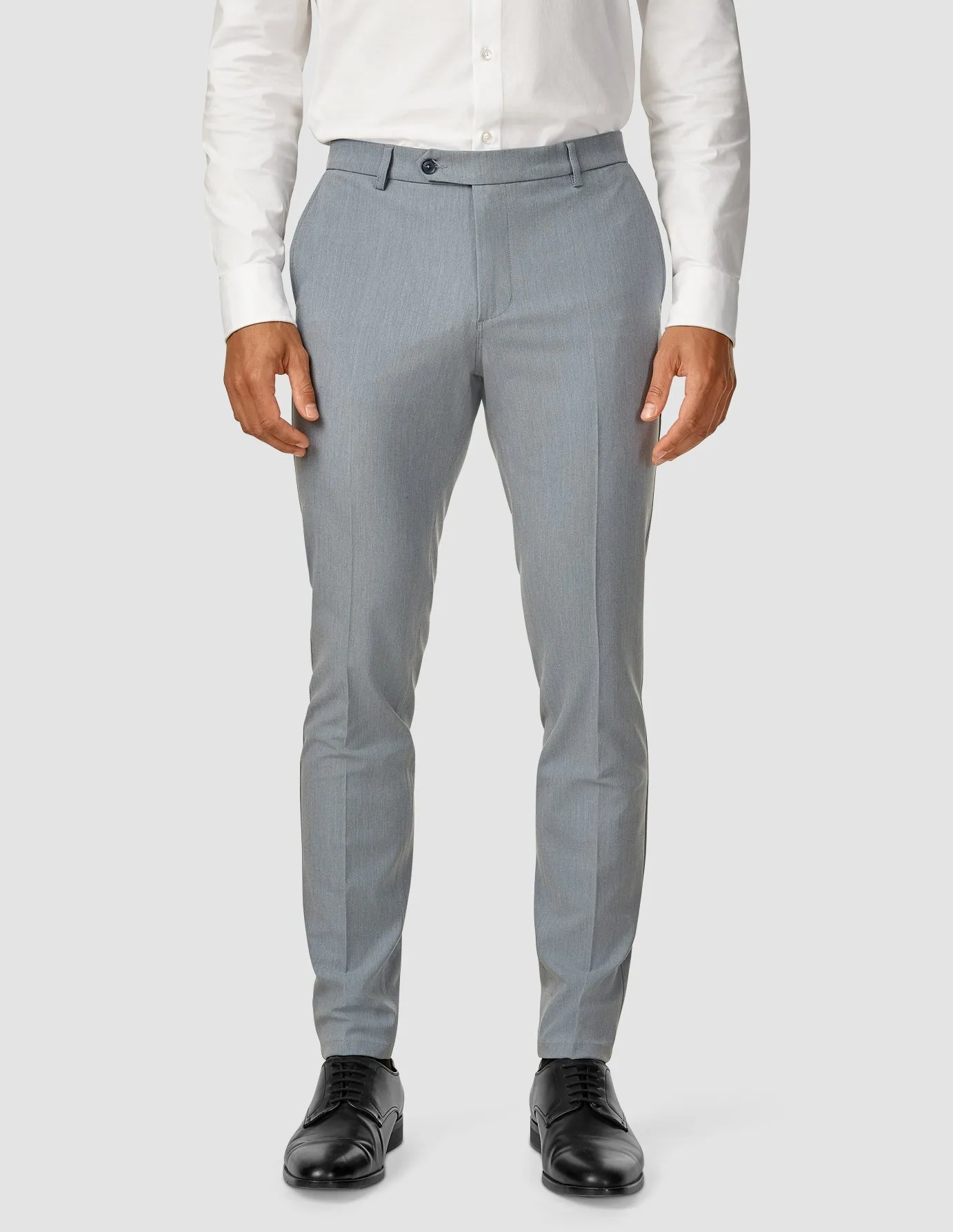 Core Stretch Essential Suit Pants Slim Light Blue Melange