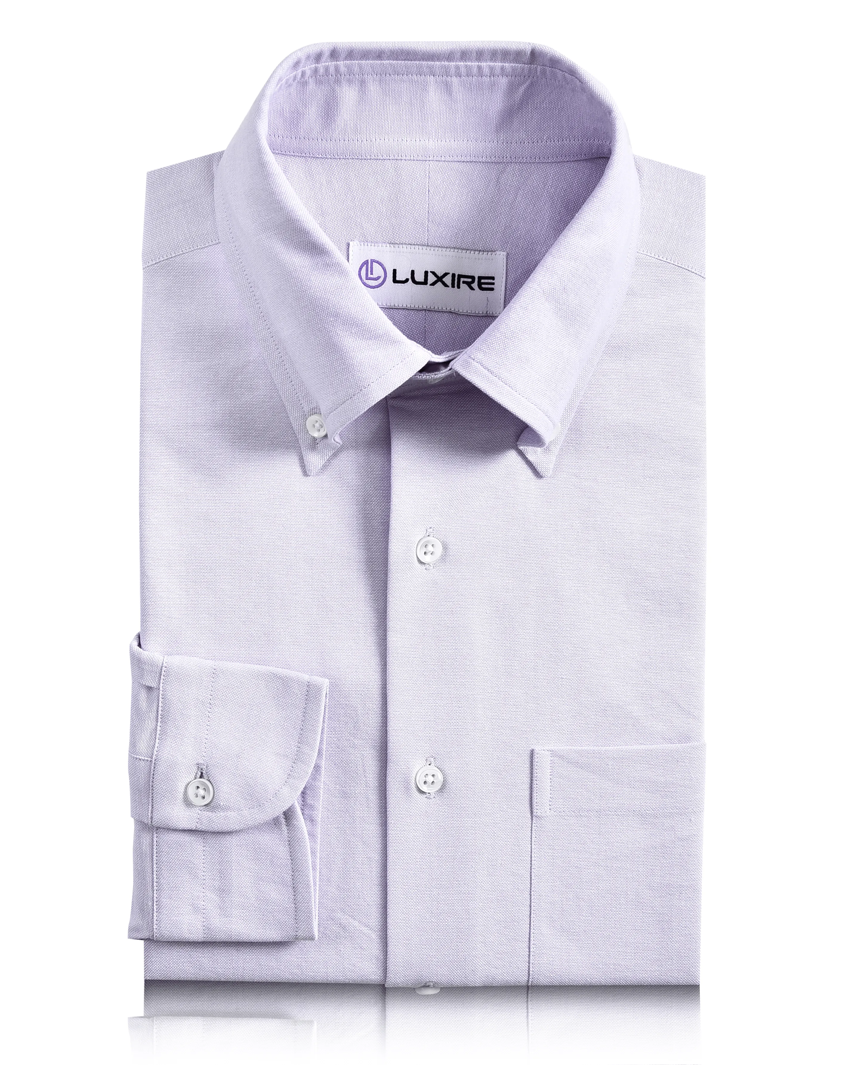 Elegant Finish Pale Purple Classic Oxford Shirt