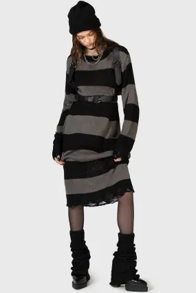 Regular-fit Mesh-Detail Within Souls Sweater Dress