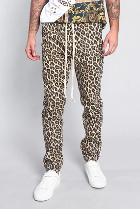 Temperature Regulating Workout-ready Leopard Print Joggers