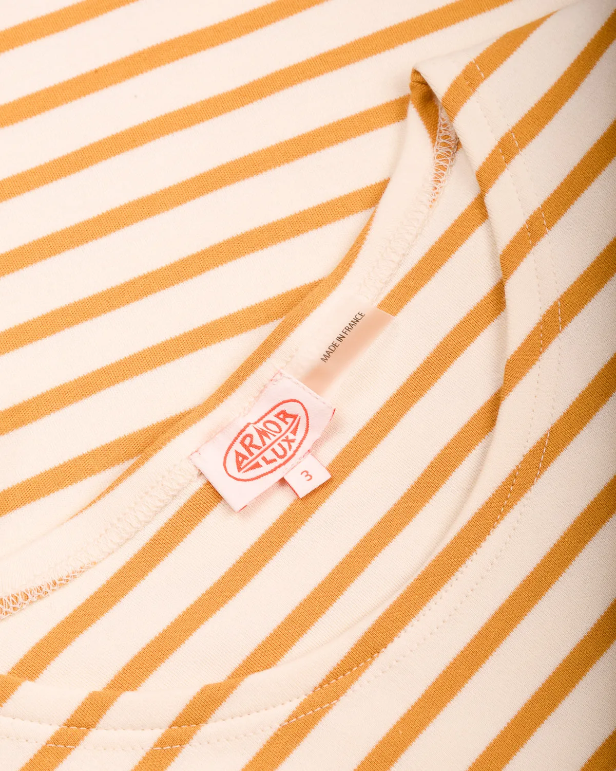 Quick Comfort Design Temperature Control Fabric ARMOR LUX LADIES HERITAGE BRETON SHIRT L/S - NATURE/ HARVEST GOLD