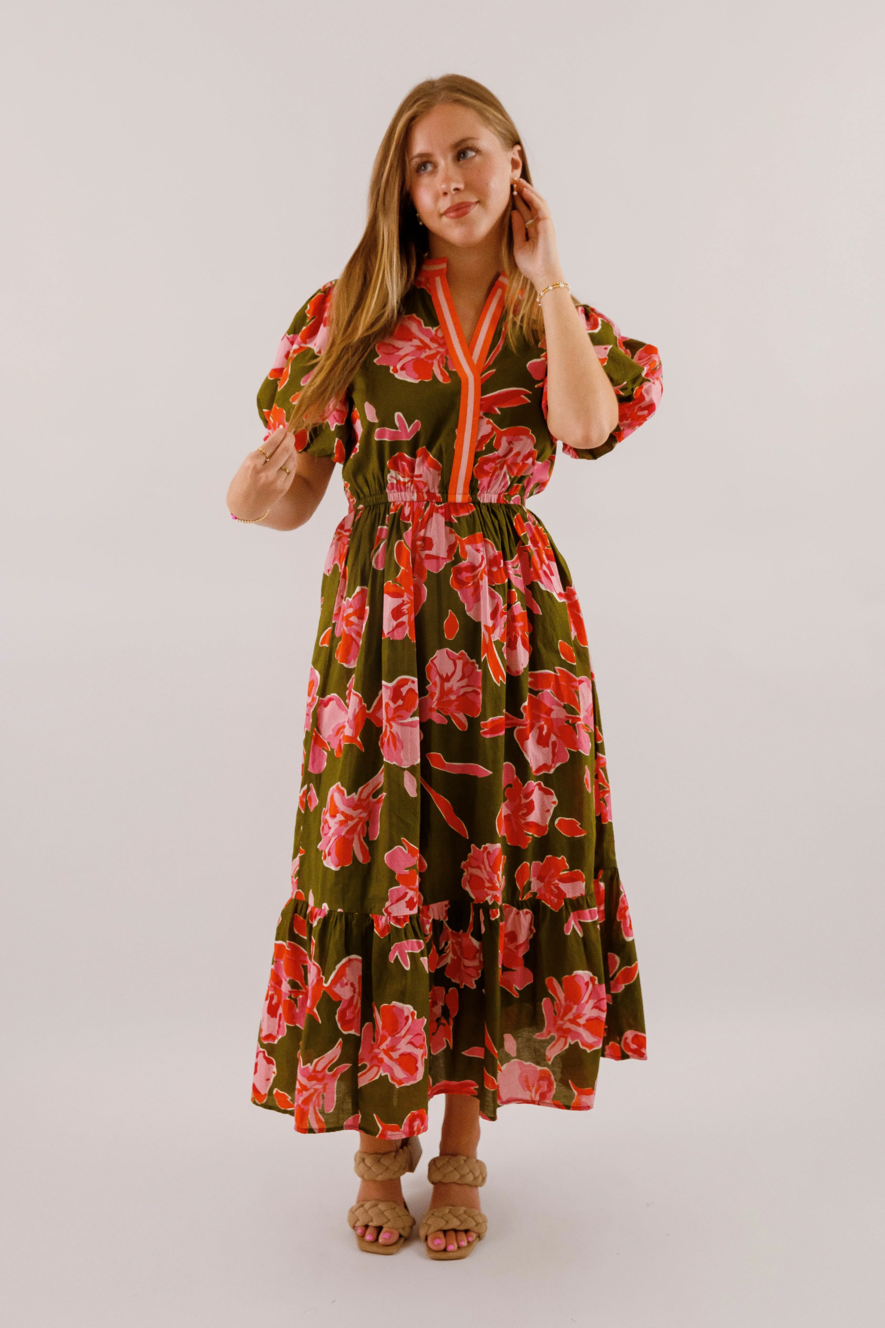 Exciting Opportunities Midi Dress Office Cool Signature-Style