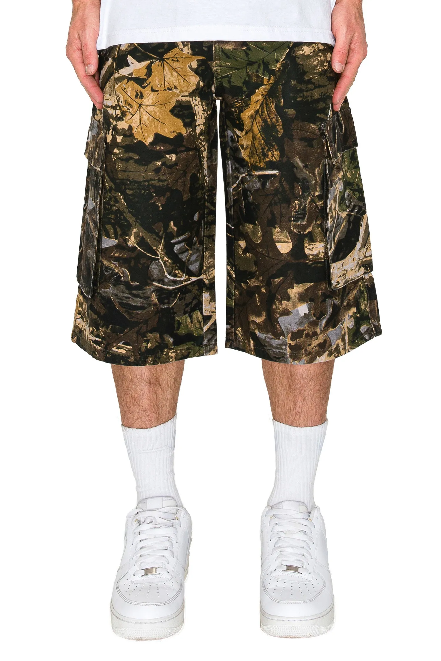 Stylish Layers Street Utility Men's Baggy Fit Hunter Camo Jorts