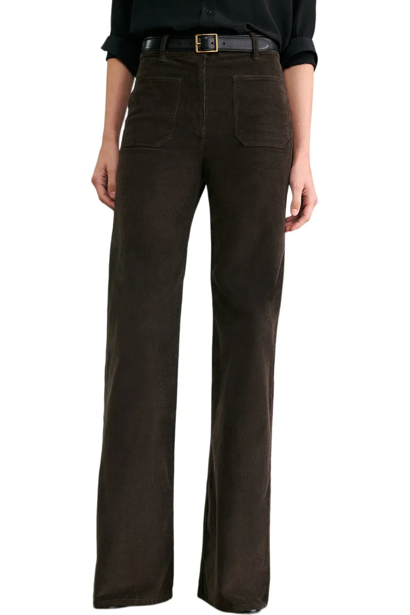Move Friendly Nili Lotan Florence Pant in Chocolate Brown