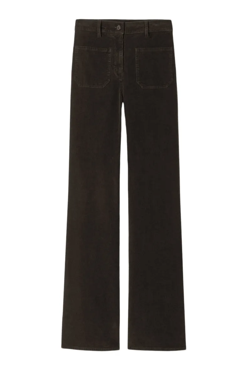 Nili Lotan Florence Pant in Chocolate Brown Water Resistant UVProtectiveLayer