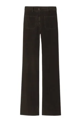 Nili Lotan Florence Pant in Chocolate Brown Water Resistant UVProtectiveLayer