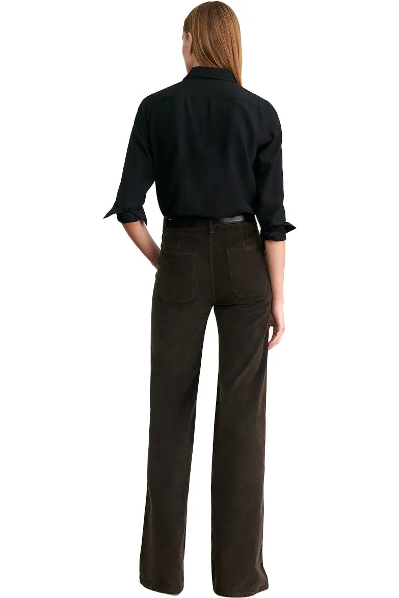 Anti Pilling Textile ReinforcedPockets Nili Lotan Florence Pant in Chocolate Brown